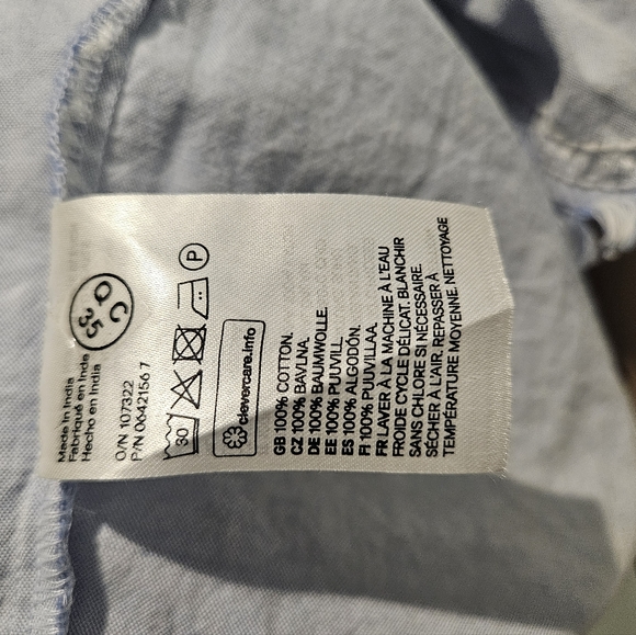 2/$15 Sale H&M Cotton Ruffle Top sz 10 - Picture 5 of 8